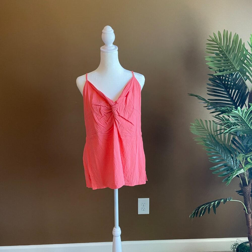 Old Navy pink twist front spaghetti strap tank